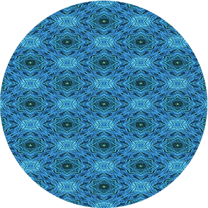 Square Machine Washable Transitional Blueberry Blue Rug in a Living Room, wshpat603lblu