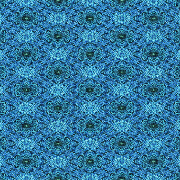 Round Patterned Blueberry Blue Rug, pat603lblu