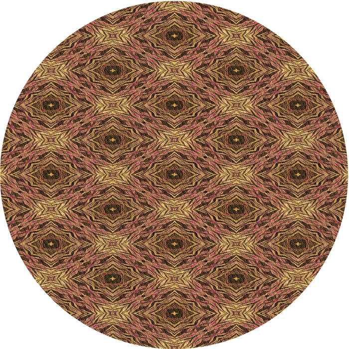 Square Patterned Orange Rug, pat603org