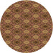 Square Patterned Orange Rug, pat603org