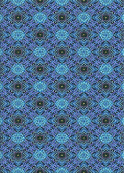 Patterned Blue Novelty Rug, pat603