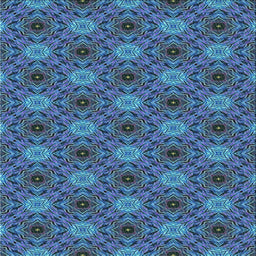 Square Patterned Blue Novelty Rug, pat603