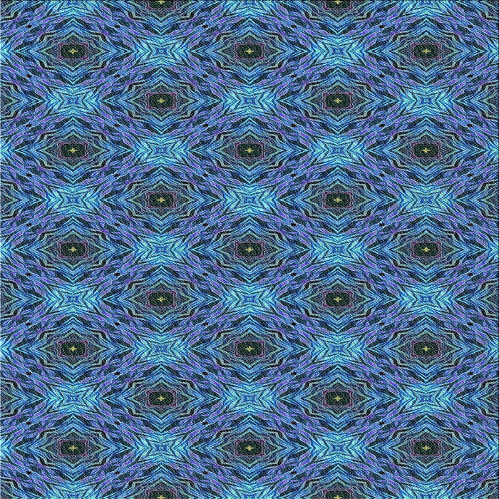 Square Patterned Blue Novelty Rug, pat603