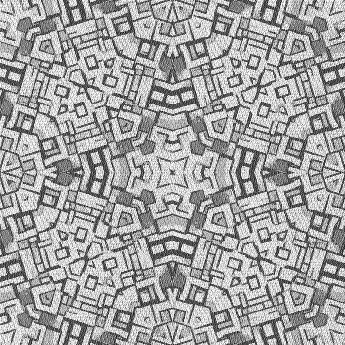 Round Patterned Gray Rug, pat604gry