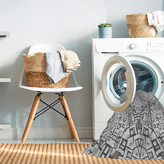 Machine Washable Transitional Gray Rug in a Washing Machine, wshpat604gry