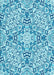 Machine Washable Transitional Blue Rug, wshpat604lblu