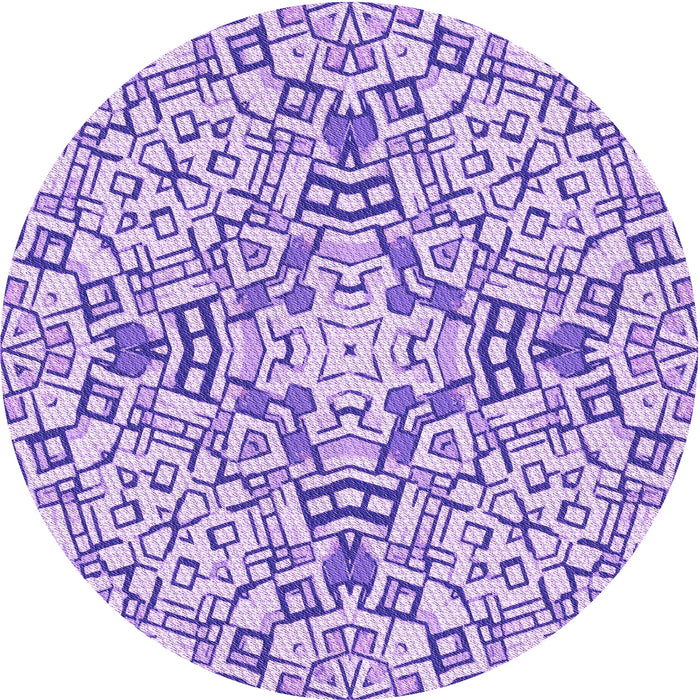 Square Patterned Blossom Pink Rug, pat604pur