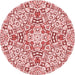 Square Machine Washable Transitional Red Rug in a Living Room, wshpat604rd