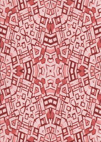 Machine Washable Transitional Red Rug, wshpat604rd