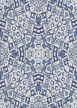 Patterned Platinum Gray Novelty Rug, pat604