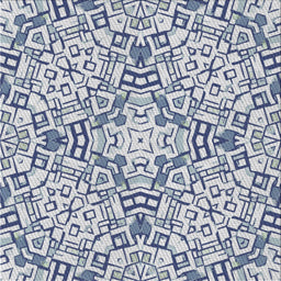 Square Patterned Platinum Gray Novelty Rug, pat604