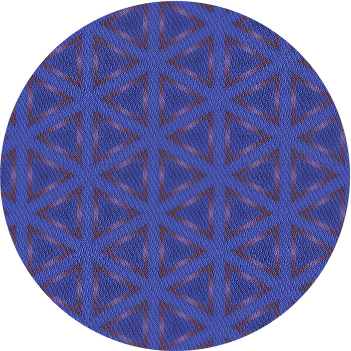 Square Patterned Sapphire Blue Rug, pat605blu