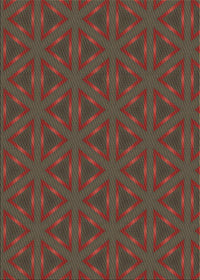 Machine Washable Transitional Saffron Red Rug, wshpat605brn