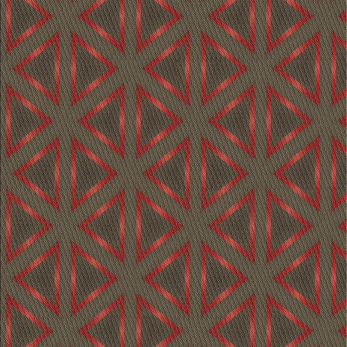Patterned Saffron Red Rug, pat605brn