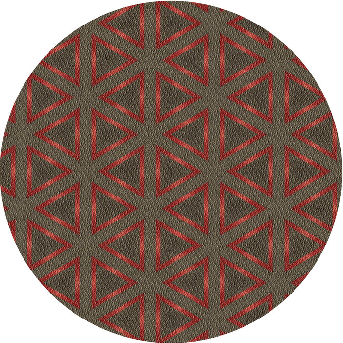 Square Machine Washable Transitional Saffron Red Rug in a Living Room, wshpat605brn