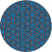 Square Patterned Blue Rug, pat605lblu