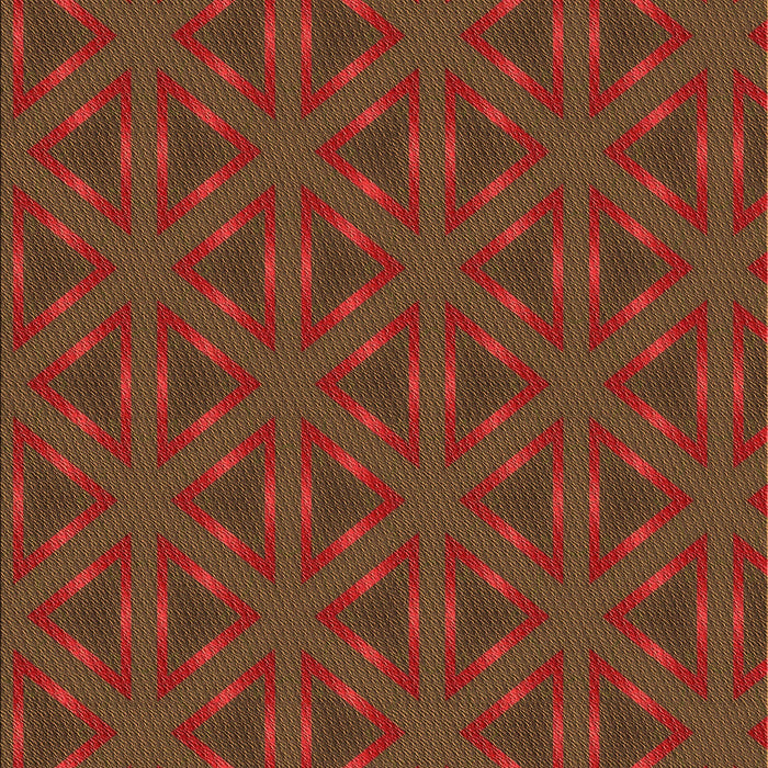 Patterned Tomato Red Rug, pat605org