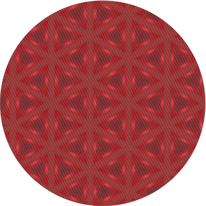 Square Patterned Red Rug, pat605rd