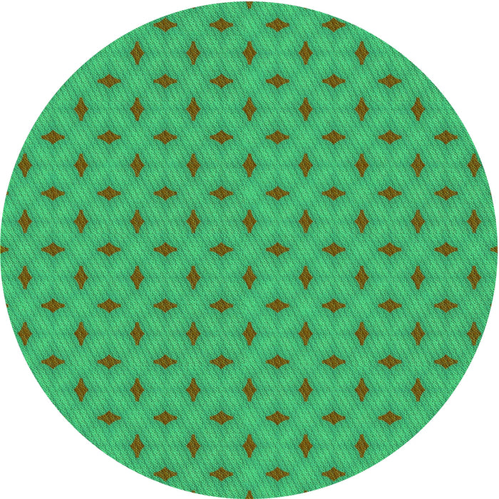Square Patterned Spring Green Rug, pat606grn