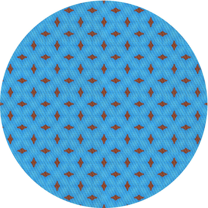 Square Patterned Blue Ivy Blue Rug, pat606lblu