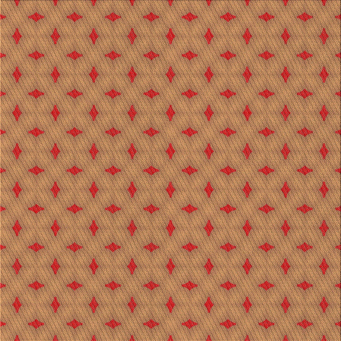 Round Patterned Red Rug, pat606org