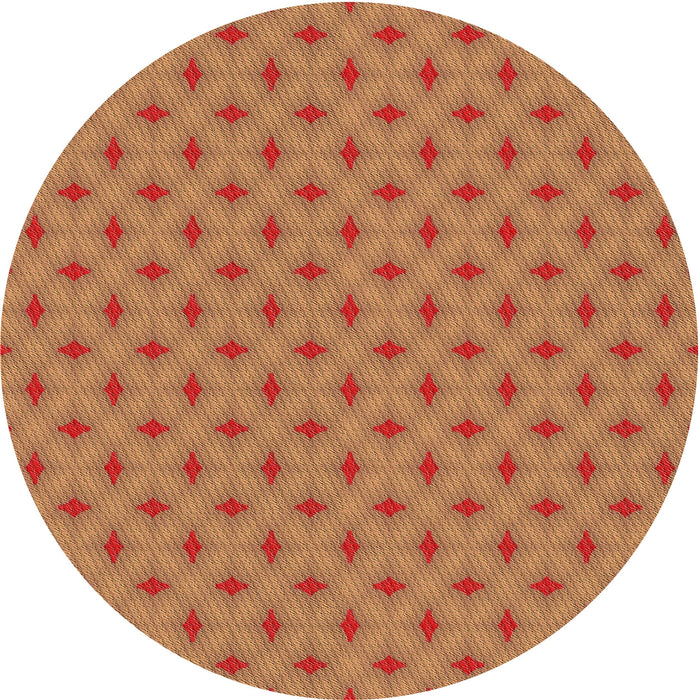 Square Patterned Red Rug, pat606org