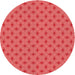 Square Patterned Red Rug, pat606rd