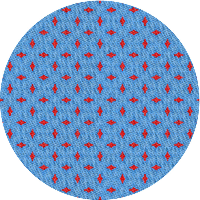 Square Machine Washable Transitional Blue Rug, wshpat606