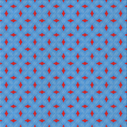 Square Patterned Blue Novelty Rug, pat606