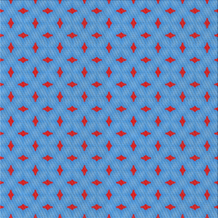 Square Patterned Blue Novelty Rug, pat606