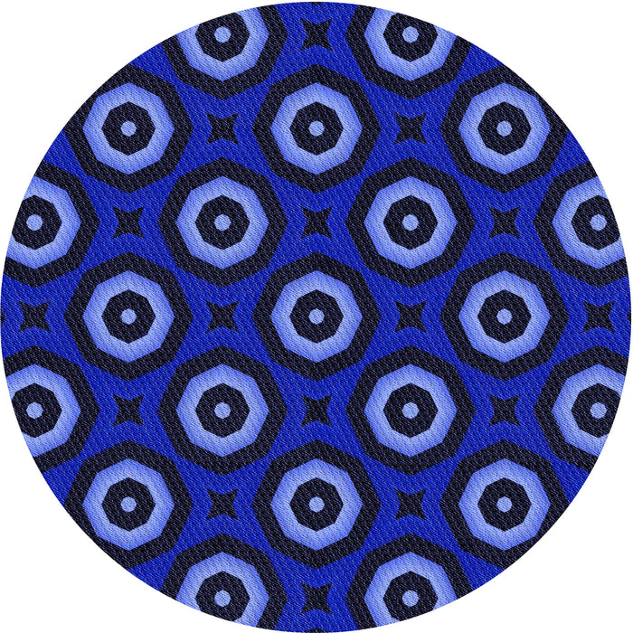 Square Machine Washable Transitional Royal Blue Rug in a Living Room, wshpat607blu