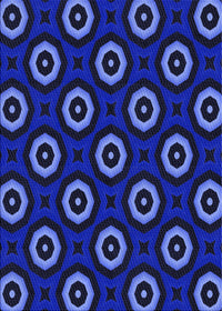 Machine Washable Transitional Royal Blue Rug, wshpat607blu