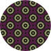 Square Patterned Purple Lily Purple Rug, pat607brn