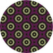 Square Machine Washable Transitional Purple Lily Purple Rug in a Living Room, wshpat607brn
