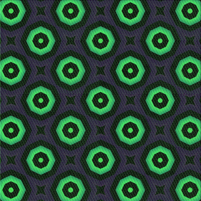 Round Patterned Midnight Gray Rug, pat607grn