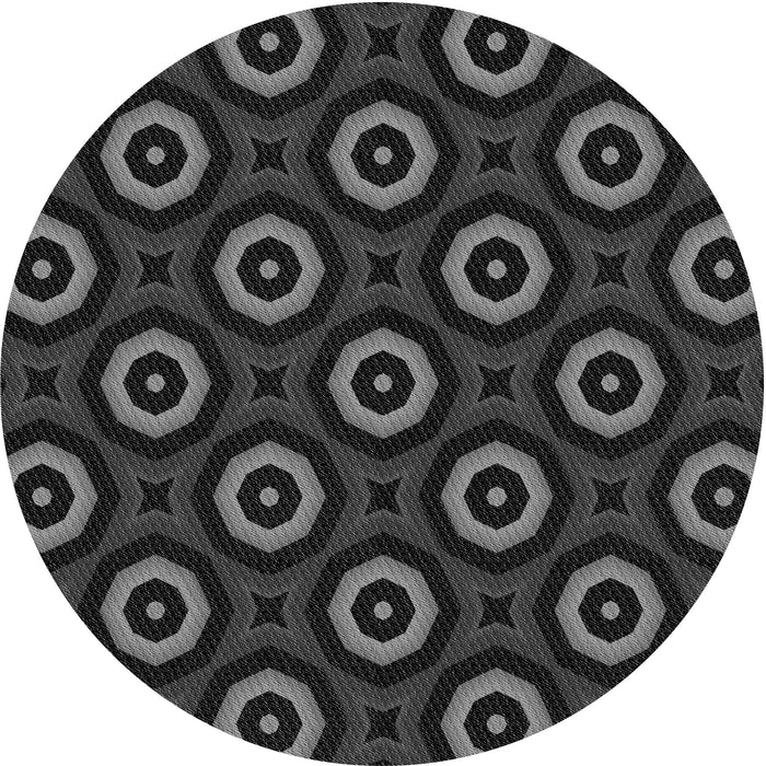 Square Machine Washable Transitional Midnight Gray Rug in a Living Room, wshpat607gry