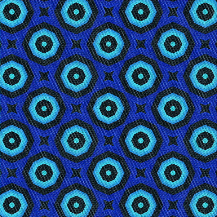 Round Machine Washable Transitional Blue Rug, wshpat607lblu