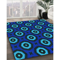 Patterned Blue Rug, pat607lblu