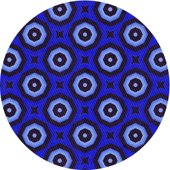 Square Machine Washable Transitional DarkBlue Rug in a Living Room, wshpat607pur