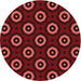 Square Machine Washable Transitional Crimson Red Rug in a Living Room, wshpat607rd