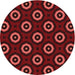 Square Patterned Crimson Red Rug, pat607rd