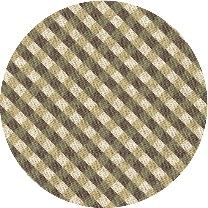 Square Patterned Yellow Rug, pat608brn
