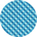 Square Patterned Neon Blue Rug, pat608lblu