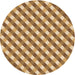 Square Patterned Yellow Orange Rug, pat608org