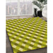 Machine Washable Transitional Dark Yellow Green Rug in a Family Room, wshpat608yw