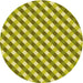 Square Patterned Dark Yellow Green Rug, pat608yw