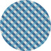 Sideview of Patterned Blue Novelty Rug, pat608