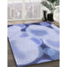 Machine Washable Transitional Periwinkle Purple Rug in a Family Room, wshpat609blu