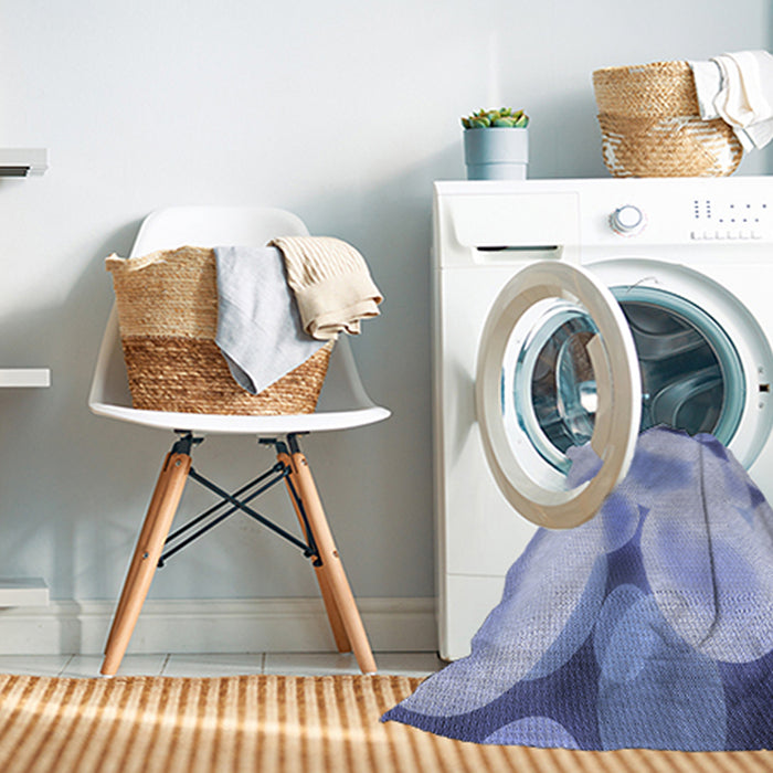 Machine Washable Transitional Periwinkle Purple Rug in a Washing Machine, wshpat609blu