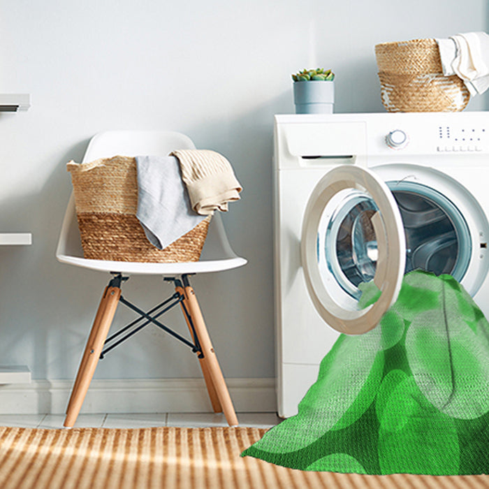 Machine Washable Transitional Green Rug in a Washing Machine, wshpat609grn